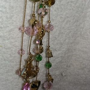 Betsey Johnson gold plated triple necklace